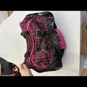 Under Armour Pink & Black Gym Duffel Bag